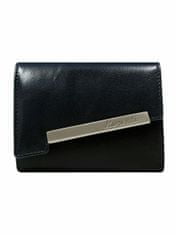 CEDAR Kožená tmavě modrá peněženka s diagonální sponou