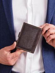 CEDAR Kožená pánská peněženka s přezkou hnědá