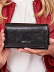 CEDAR Horizontální dámská kožená peněženka černá