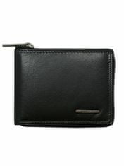 CEDAR Pánská kožená peněženka na zip černá