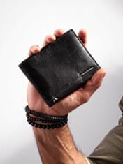 CEDAR Pánská horizontální černá kožená peněženka, 2016101513125