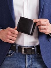 CEDAR Pánská černá kožená peněženka se sponou, 2016101500811