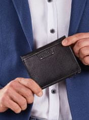 CEDAR Pánská kožená vertikální peněženka černá