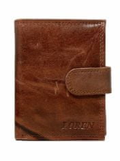 CEDAR Pánská kožená peněženka s hnědou sponou, 2016101513163