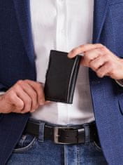 CEDAR Kožená peněženka pro muže černá se sponou