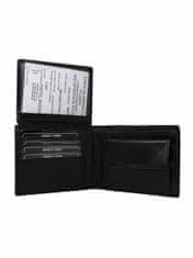 CEDAR Kožená horizontální pánská peněženka bez spony černá