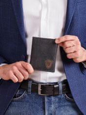 CEDAR Pánská černá kožená peněženka černá a hnědá