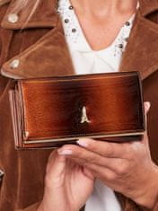 CEDAR Elegantní hnědá kožená dámská peněženka