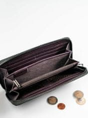 CEDAR Lakovaná dámská kožená peněženka fialová