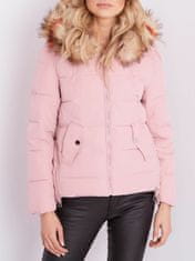 Kraftika Prošívaná dámská bunda s kapucí světle růžová, velikost l