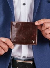 CEDAR Horizontální kožená pánská peněženka hnědá