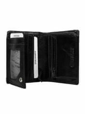 CEDAR Pánská malá kožená peněženka černá, 2016101699485