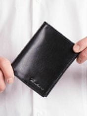 CEDAR Pánská vertikální kožená peněženka černá, 2016101764589