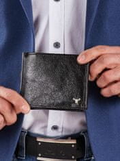CEDAR Horizontální kožená pánská peněženka černá