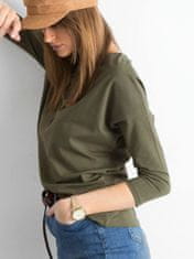 BASIC FEEL GOOD Halenka basic s rukávem 3/4 khaki, velikost l