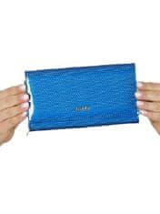 CEDAR Lakovaná kožená peněženka modrá