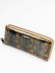 CEDAR Lakovaná dámská kožená peněženka zlatá