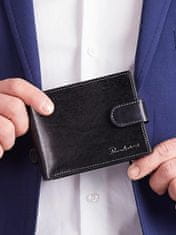 CEDAR Pánská horizontální kožená peněženka černá, 2016101764541