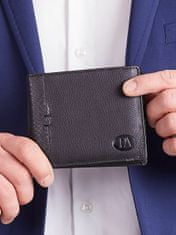CEDAR Pánská kožená horizontální peněženka bez zapínání černá
