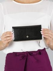 CEDAR Elegantní černá kožená peněženka