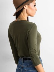 BASIC FEEL GOOD Basic bavlna khaki halenka, velikost xs