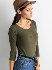 BASIC FEEL GOOD Basic bavlna khaki halenka, velikost xs