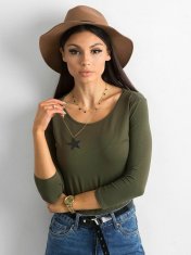 BASIC FEEL GOOD Basic bavlna khaki halenka, velikost xs