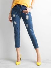 Kraftika Kalhoty ankle jeans tmavě modré, velikost 26