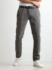 Kraftika Pánské kalhoty s jemným vzorem šedé barvy, velikost 31
