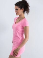 Kraftika Fluo pink v-neck šaty, velikost m