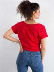 Kraftika Bavlněné tričko s červeným výstřihem ve tvaru písmene v