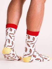 Kraftika Ponožky se vzorem pánské žluto-červené, velikost 40-45