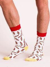 Kraftika Ponožky se vzorem pánské žluto-červené, velikost 40-45
