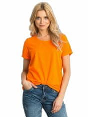 BASIC FEEL GOOD Dámské bavlněné tričko basic fluo orange, velikost s