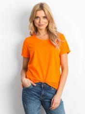 BASIC FEEL GOOD Dámské bavlněné tričko basic fluo orange, velikost s