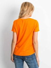 BASIC FEEL GOOD Dámské bavlněné tričko basic fluo orange, velikost s