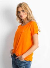 BASIC FEEL GOOD Dámské bavlněné tričko basic fluo orange, velikost s