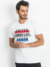 Kraftika Bílé pánské tričko tommy life, velikost xs