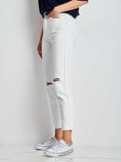 Kraftika Bílé kalhoty mom jeans, velikost 34