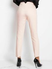 RUE PARIS Světle růžové kalhoty s vysokým pasem rue paris, velikost 36