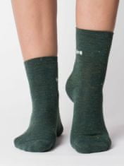 Kraftika Zelené ponožky s lesklou zlatou nití, velikost 38-42