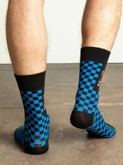 Kraftika Pánské ponožky v kleci modré a černé, velikost 41-46