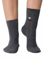 Kraftika Tmavě šedé ponožky s lesklou nití, velikost 38-42