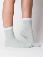 Kraftika Zelené bavlněné žebrované ponožky, velikost 35-39