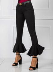 RUE PARIS Černé džínové kalhoty, velikost 26
