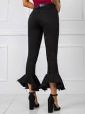 RUE PARIS Černé džínové kalhoty, velikost 26