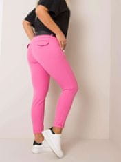 RUE PARIS Růžové dámské kalhoty, velikost 42