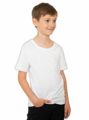 Kraftika Bílé bavlněné tričko pro chlapce, velikost 98