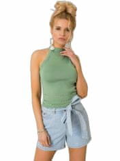 RUE PARIS Green fit top, jedna velikost s / m