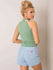 RUE PARIS Green fit top, jedna velikost s / m